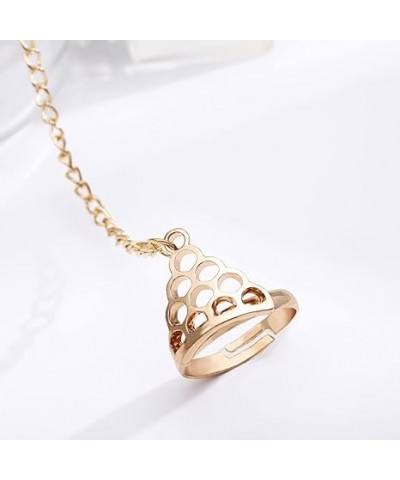 Boho Finger Ring Bracelet Gold Hand Chain Hollow Hand Jewelry Party Hand Chain Bracelet for Women and Girls Gold $7.22 Bracelets