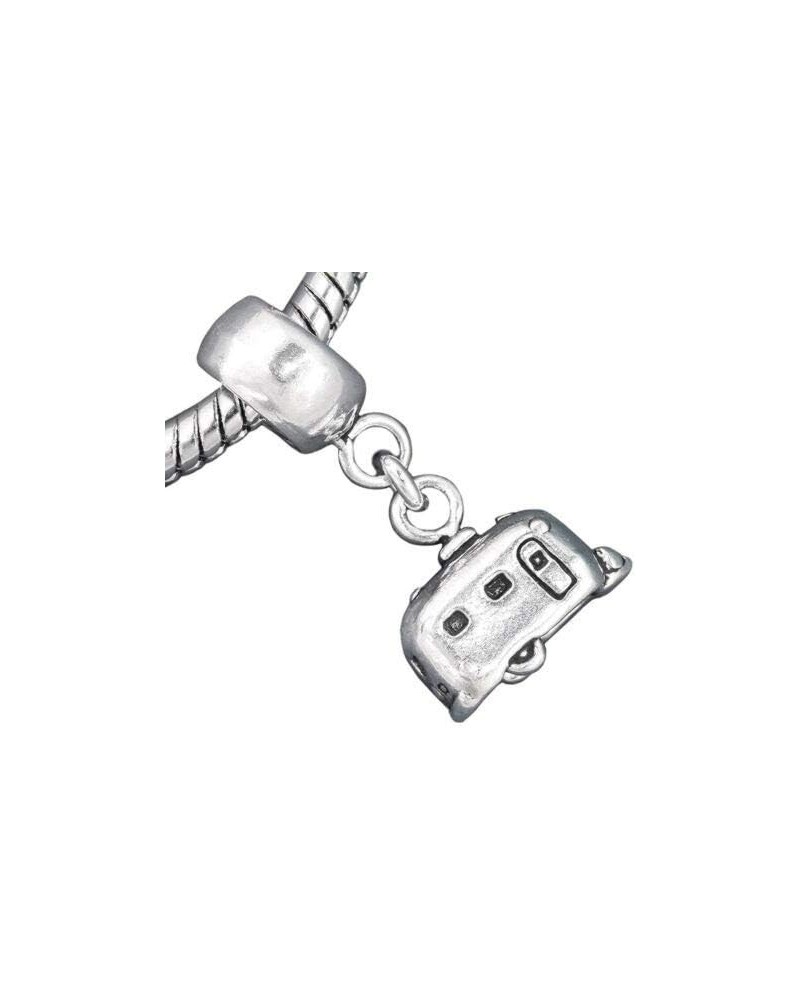 Airstream Trailer Camper Travel .925 Solid Sterling Silver European Dangle Bead Charm For Pendant or Bracelet $21.70 Bracelets