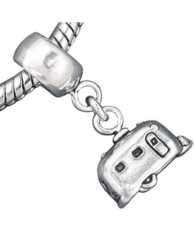 Airstream Trailer Camper Travel .925 Solid Sterling Silver European Dangle Bead Charm For Pendant or Bracelet $21.70 Bracelets