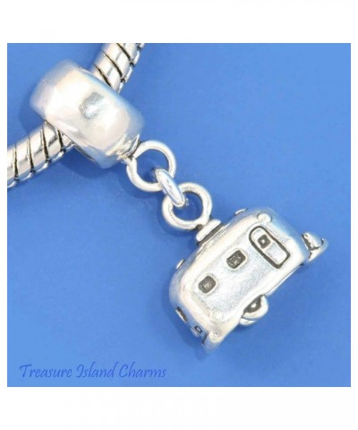 Airstream Trailer Camper Travel .925 Solid Sterling Silver European Dangle Bead Charm For Pendant or Bracelet $21.70 Bracelets