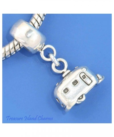 Airstream Trailer Camper Travel .925 Solid Sterling Silver European Dangle Bead Charm For Pendant or Bracelet $21.70 Bracelets