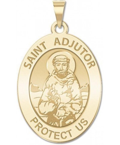 Saint Adjutor Religious Medal - - 1/2 X 2/3 Inch Size of Dime, Sterling Silver $25.97 Pendants