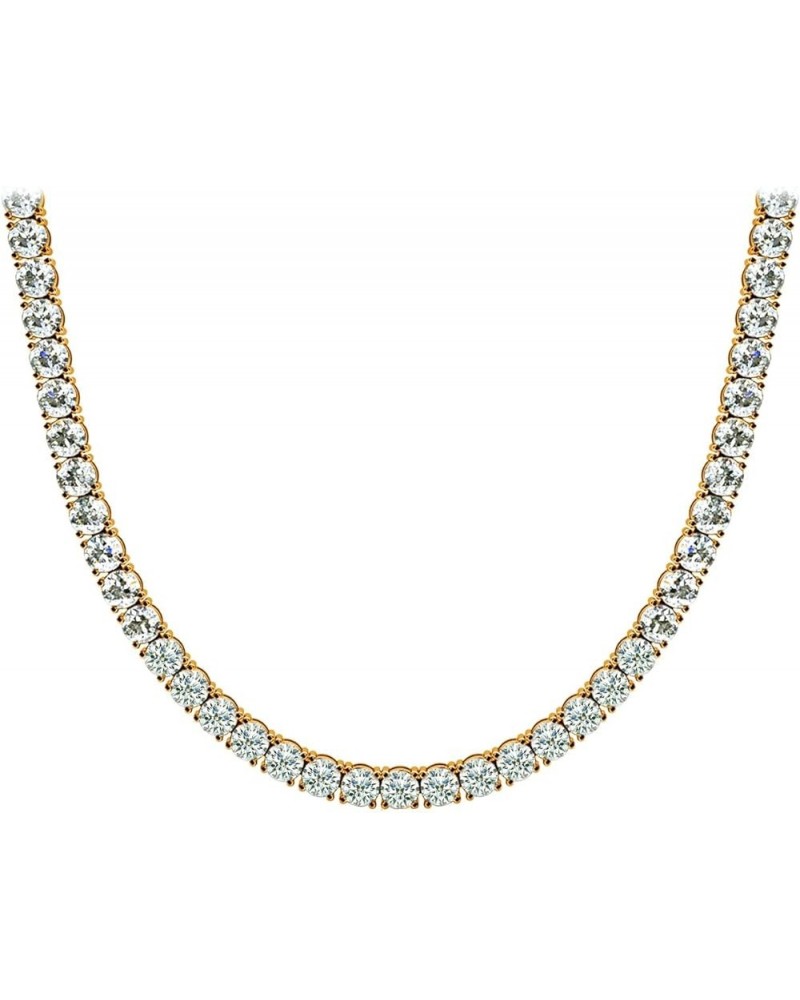 Unisex Sterling Silver 4mm Cubic Zirconia Tennis Necklace Available in 16"-36" … Gold 18 Inches $42.21 Necklaces