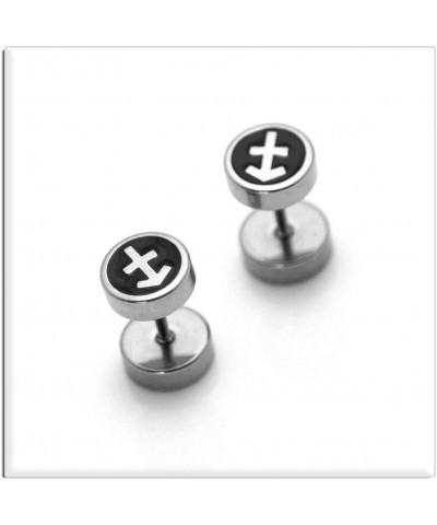 Fashion Stainless Steel Twelve Constellation Barbell Stud Earrings Sagittarius $7.53 Earrings