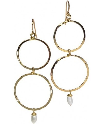 Gold-Colored Dangle Statement Fashion Earrings for womens. Lightweight Statement Accessories with a Pop of Colorful Stones. D...