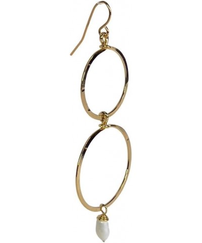 Gold-Colored Dangle Statement Fashion Earrings for womens. Lightweight Statement Accessories with a Pop of Colorful Stones. D...