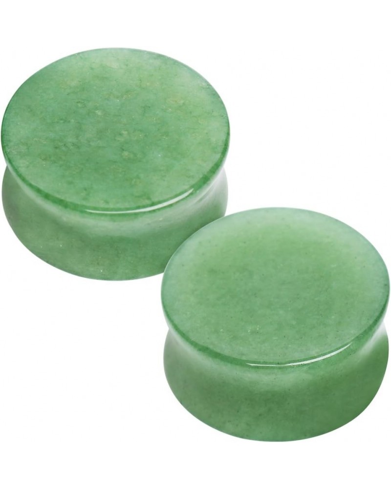 Pair of Natural Jade Semi-Precious Stone Saddle Plug //Choose Size// 8 GA (3mm) $10.79 Body Jewelry