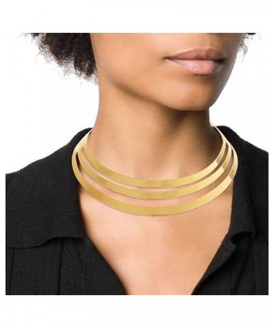 African Choker Necklace Gold Round Necklaces Gothic Chunky Statement Necklaces and Earrings Set Jewelry for Women and Girls E...