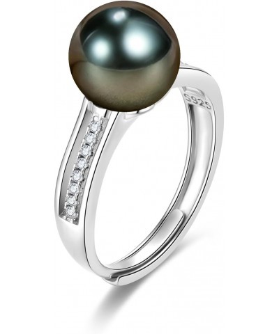 Gifts for Wife Anniversary tahitian black Pearl rings for Women- Gifts for Mom- Birthday Christmas day gifts Mothers Day gift...