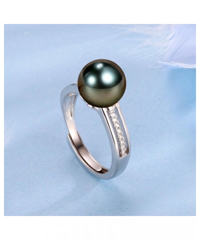 Gifts for Wife Anniversary tahitian black Pearl rings for Women- Gifts for Mom- Birthday Christmas day gifts Mothers Day gift...