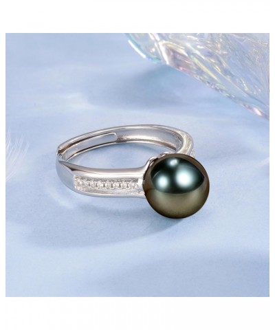 Gifts for Wife Anniversary tahitian black Pearl rings for Women- Gifts for Mom- Birthday Christmas day gifts Mothers Day gift...