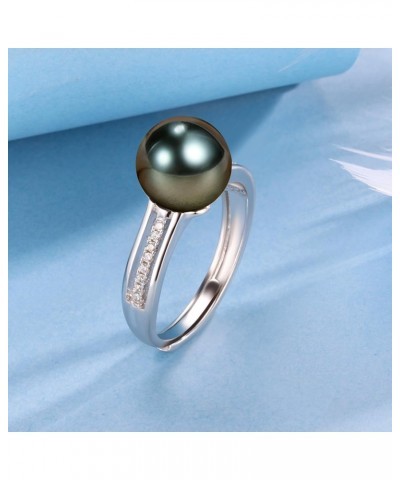 Gifts for Wife Anniversary tahitian black Pearl rings for Women- Gifts for Mom- Birthday Christmas day gifts Mothers Day gift...