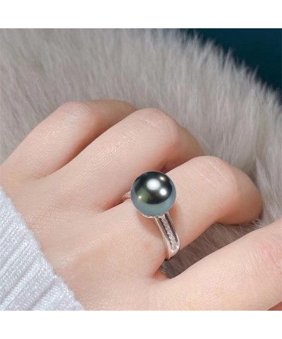 Gifts for Wife Anniversary tahitian black Pearl rings for Women- Gifts for Mom- Birthday Christmas day gifts Mothers Day gift...