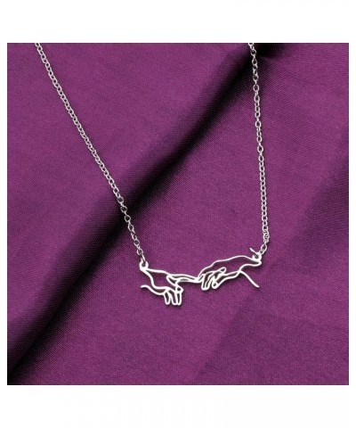 Creation of Adam Necklace Renaissance Jewelry Hollow Out Art Pendant Necklace Gift for Women Girls Necklace $10.07 Necklaces