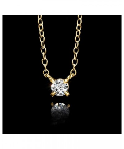 Lab-Grown Diamond-Accented Solitaire Necklace in 18kt Gold Over Sterling 16.0 Inches $47.00 Necklaces