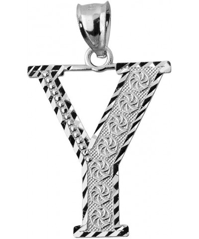 .925 Sterling Silver Initial Letters A-Z Charm Pendant 0.7 Inches Y $15.89 Pendants