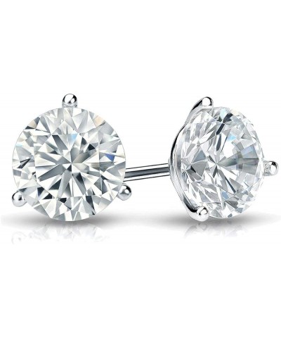 1/4 to 1 1/4 Carat Lab Grown Diamond Round Stud Earrings for Women in 14k Gold (E-F, VS1-VS2, 0.25 to 2.00 cttw) 3-Prong Mart...