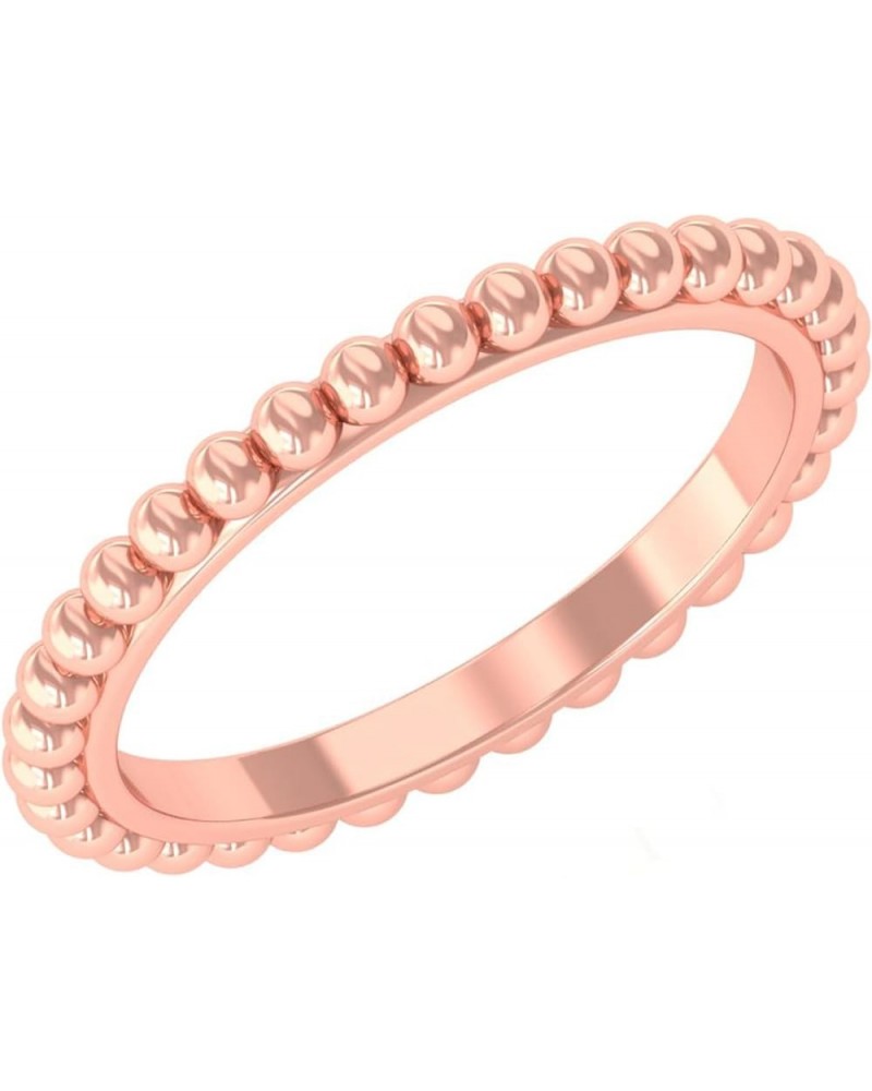 925 Sterling Silver Rings Eternity Beads rings, Stackable Ball Wedding Band Ring, Jewelry Gift for Girls 12 Rose Gold $16.20 ...