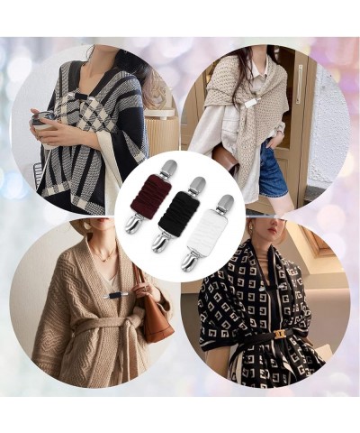 3PCS Fit Dress Cinch Clips Back Cinch Set, Scarf Retro Cardigan Collar Shirt Shawl Coat Sweater Clips for Women B4-Multicolor...