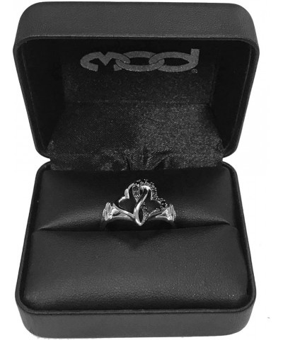 Harley-Davidson Women's Black & White Infinity Hearts Ring, Sterling Silver 9 $37.93 Rings