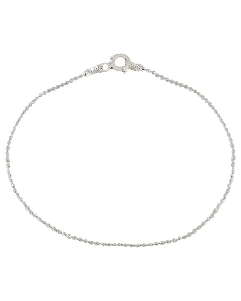 Real 925 Sterling Silver Dainty Chain Bracelets- Great for Stacking Or Alone for Eveyrday Wear- Made In Italy 1MM Diamond Cut...