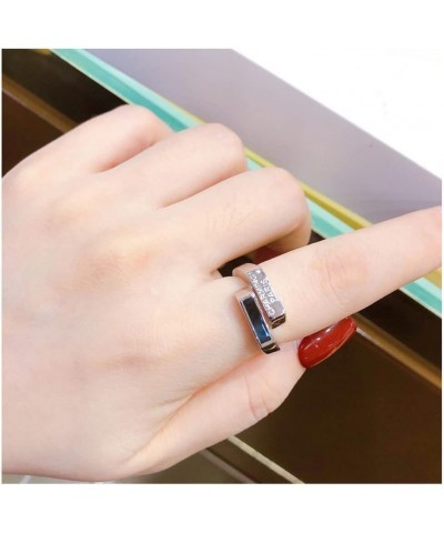 Handmade Gold Rings for Women 18K Gold Rings Adjustable Open Ring Band Statement Jewelry Size 7-9 silver 006 $8.84 Rings