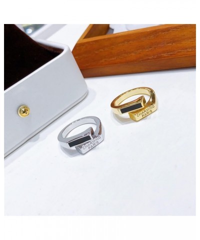 Handmade Gold Rings for Women 18K Gold Rings Adjustable Open Ring Band Statement Jewelry Size 7-9 silver 006 $8.84 Rings