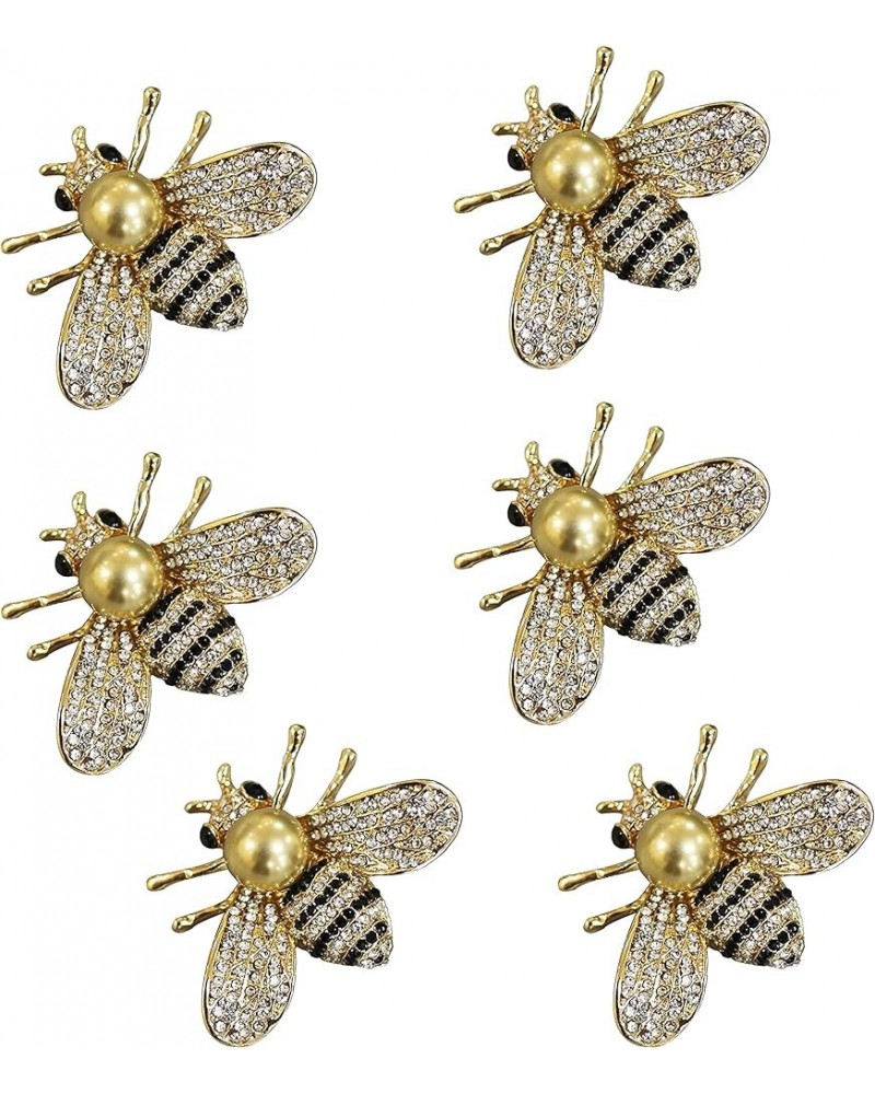 Honey Bee Brooches for Women - 3 Colors 6Pcs Insect Themes with Gold,Silver and Colorful Tone Brooch Pins - Fashion Mother of...