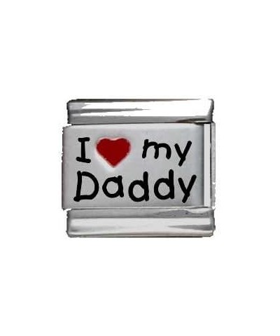 I Heart My Daddy Red Heart Laser Italian Charm $8.57 Bracelets