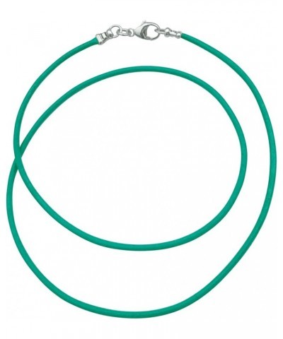 Sterling Silver 1.8mm Fine Turquoise Leather Cord Necklace 18.0 Inches $9.58 Necklaces