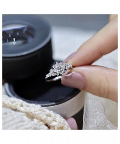 Unique Engagement Rings for Women Princess Cut 1-1/3 Carat(ctw) Moissanite Engagement Ring Platinum Plated Silver 10K 14K 18K...