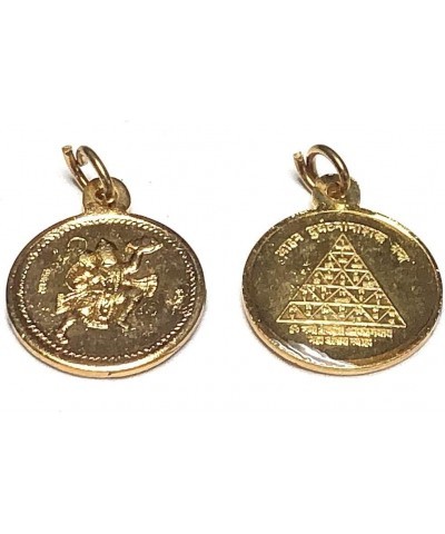 Yantra Kavach Pendants - Brass & Ashtadhatu 1-1.25", Gold Polished Vaahan Durghatna Yantra $9.10 Pendants