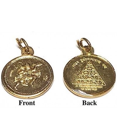 Yantra Kavach Pendants - Brass & Ashtadhatu 1-1.25", Gold Polished Vaahan Durghatna Yantra $9.10 Pendants