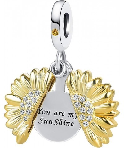 You are My Sunshine Sunflower Bead Charms for Pandora Charm Bracelets Girls Women Jewelry You are My Sunshine $7.93 Bracelets