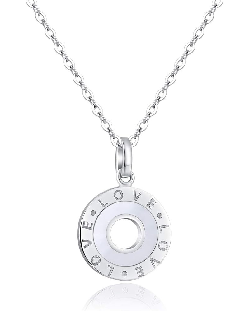 32 Models Solid Sterling Silver Pendant Necklace 16"+2" Extender LOVE Annulus $9.68 Necklaces