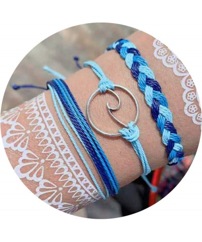 String Bracelets for Women Wave Bracelet for Surfers Braided Rope Friends Woven Adjustable Bracelets Waterproof Handmade Brac...