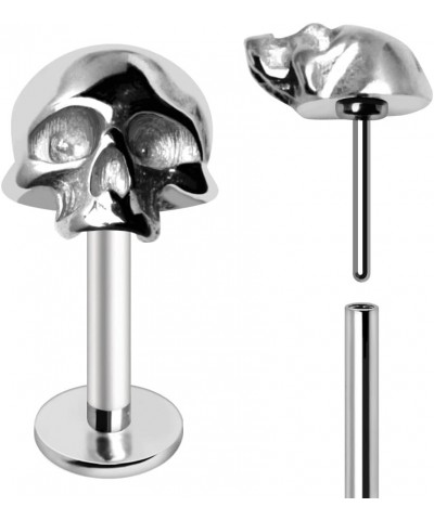 Dynamique 316L Surgical Steel Skull Push In Labret (Sold Per Piece) $10.08 Body Jewelry