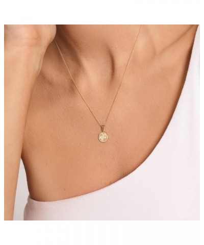 14K Gold Zodiac Coin Necklace | 14k Solid Gold Sold Astrology Sign Necklace | Horoscope Jewelry for Women, 18 Pisces $68.41 N...