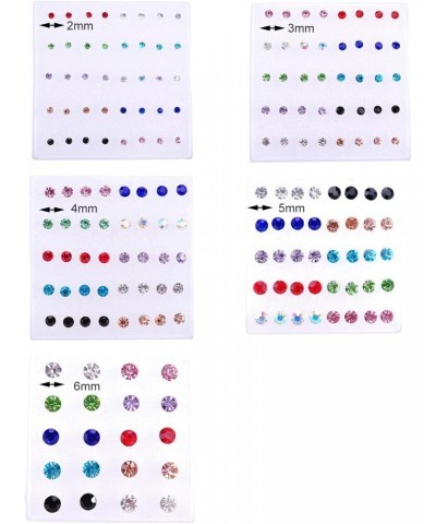 20 Pairs Women Small Stud Earrings Set, Shiny Cubic Zirconia Stud Earrings for Dating Party Gifts 2mm $7.97 Earrings