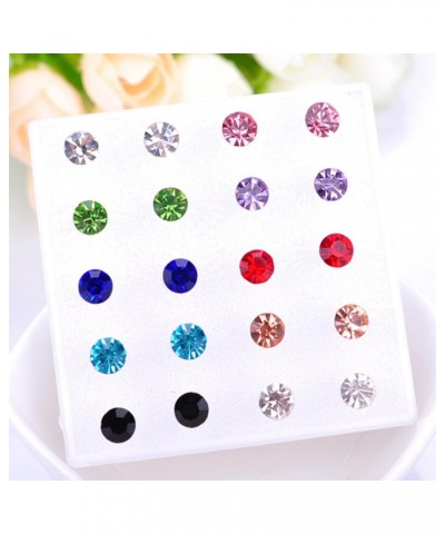 20 Pairs Women Small Stud Earrings Set, Shiny Cubic Zirconia Stud Earrings for Dating Party Gifts 2mm $7.97 Earrings