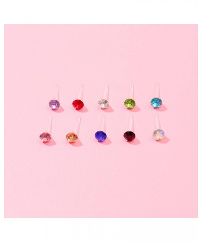 20 Pairs Women Small Stud Earrings Set, Shiny Cubic Zirconia Stud Earrings for Dating Party Gifts 2mm $7.97 Earrings