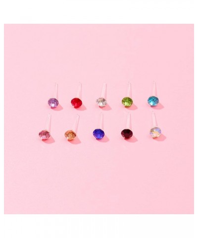 20 Pairs Women Small Stud Earrings Set, Shiny Cubic Zirconia Stud Earrings for Dating Party Gifts 2mm $7.97 Earrings