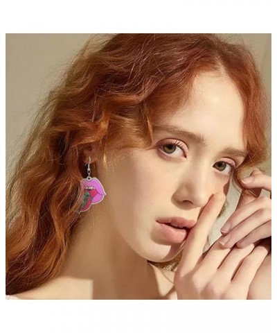 Fun Cute UFO Space Dangle Earrings Novelty Weird Acrylic Aliens Earrings for Women Girls alien-3 $7.40 Earrings