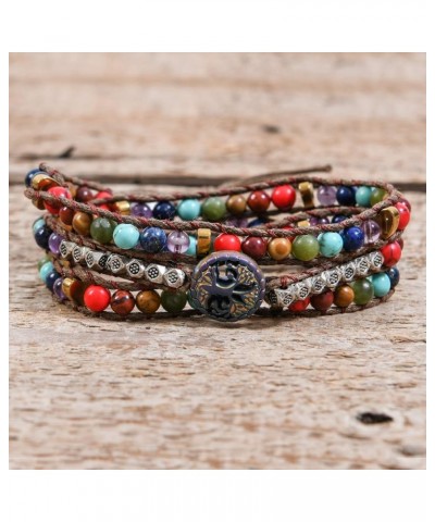 Dazzling Handmade Leather Wrap Bracelet Collection Tree of life chakra $8.99 Bracelets