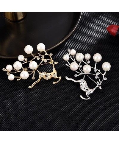 Animal Brooches for Women Pearl Rhinestones Animal Brooch Pin Cute Animal Jewelry Valentine's Day Mother's Day Gift for Wife ...