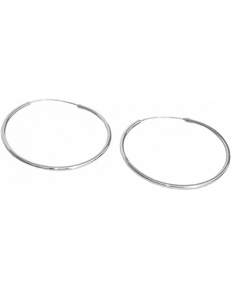 Trustmark 925 Sterling Silver 70mm Med-Large 2.8" Continuous 2mm Hoop Earrings, 0678 $14.44 Earrings