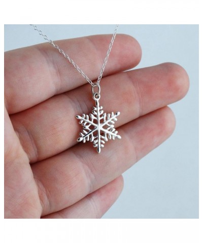 925 Sterling Silver Dainty Weather Pendant Necklaces SNOWFLAKE 2 $19.20 Necklaces