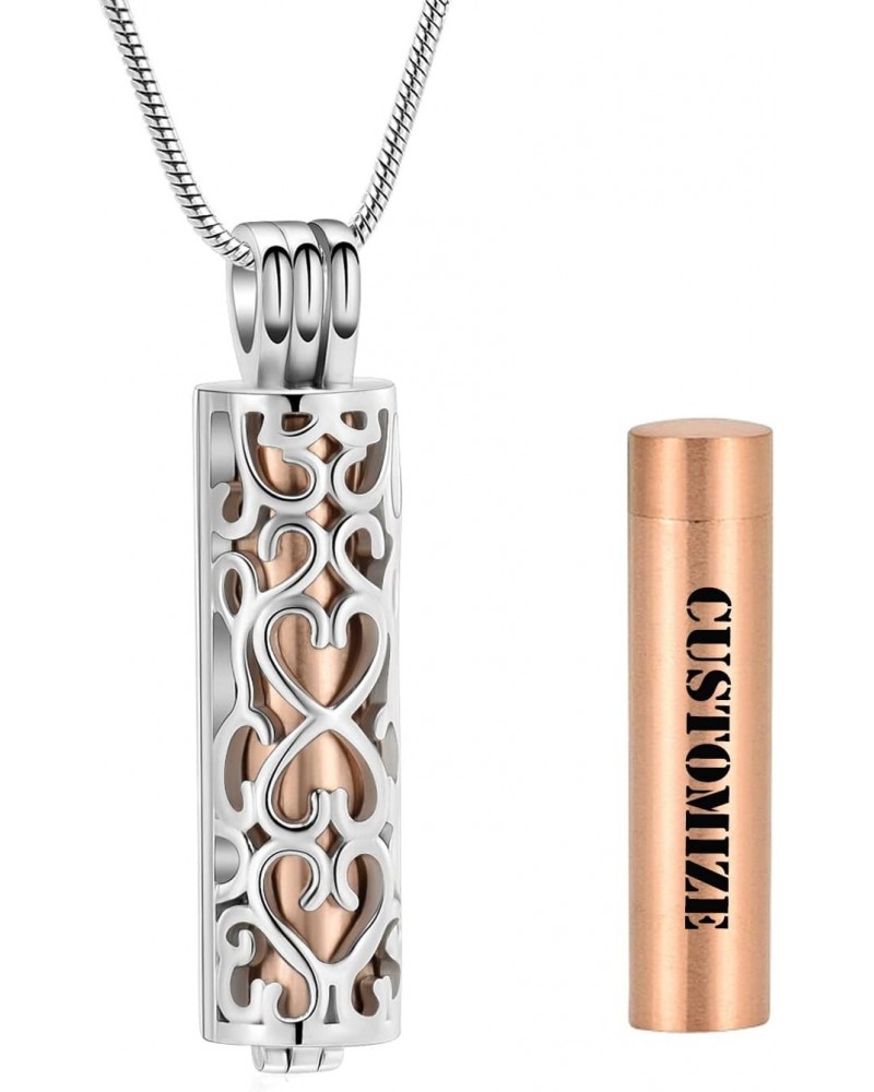 Hollow Cylinder Urn Necklace Pendant Memorial Keepsake Cremation Jewelry for Ashes $16.72 Necklaces