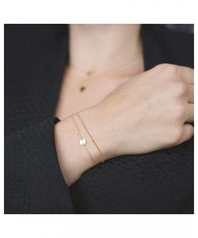 Dainty Gold Bracelet Stack, Trendy Layered Gold Bracelets For Women Non Tarnish, 14K Gold Filled Bracelet Set Valentine's Day...