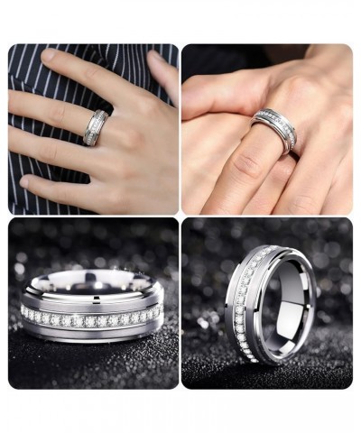 Wedding Ring Sets for Him and Her 5A Cubic Zirconia Ring Women Men Band Promise Rings for Couples Size 5-13 Men's Size 13 & W...